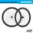 Wheel Set Road SHIMANO Dura-Ace WH-R9270-C50-TL 12mm E-thru Tubeless Disc Brake Clincher Full Carbon For 12-Spd 100/142mm Ind. Pack EWHR9270C50LFEREDB