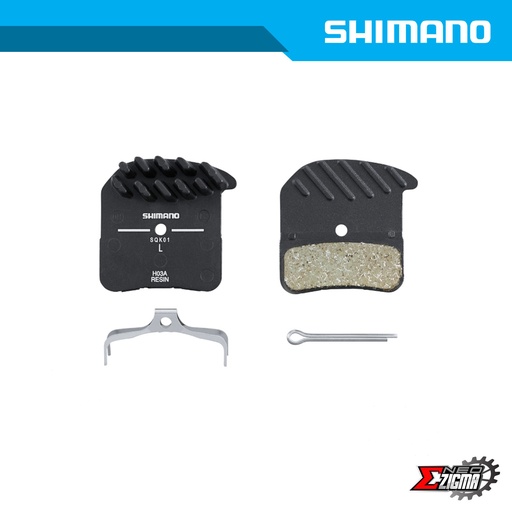 [DPSH117I] Disc Brake Pad MTB SHIMANO Others H03A Resin For BR-M8020/M820/M640 Ind. Pack Y1XM98020