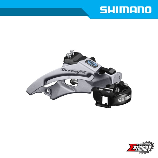 [FDSH127E] Front Derailleur MTB SHIMANO Tourney FD-TX800 31.8 w/ sleeve Top Swing Dual Pull For 42/48T Ind. Pack EFDTX800TSX6