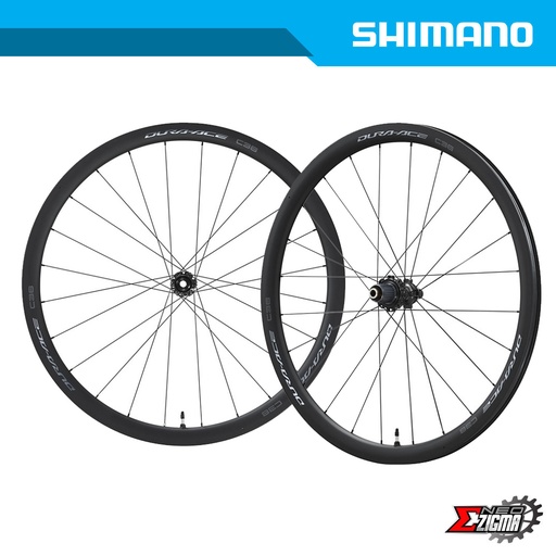 [WHSH186E] Wheel Set Road SHIMANO Dura-Ace WH-R9270-C36-TL 12mm E-thru Tubeless Disc Brake Clincher Full Carbon For 12-Spd 100/142mm Ind. Pack EWHR9270C36LFEREDB