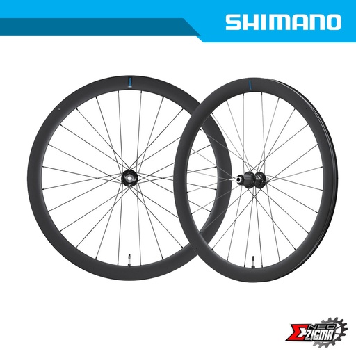 [WHSH194E] Wheel Set Road SHIMANO 105 WH-RS710-C46-TL 12mm E-thru Tubeless For 11/12-Spd 100/142mm Ind. Pack EWHRS710C46LFERED