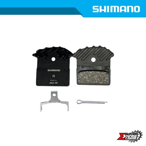 [DPSH127E] Disc Brake Pad MTB SHIMANO Others J05A-RF Resin w/ Fin For M6100/7100/8100 Ind. Pack EBPJ05ARFA