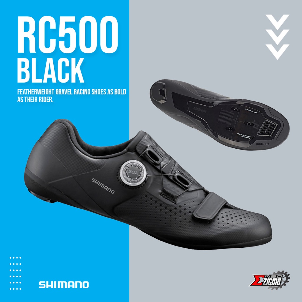 Shoes Road SHIMANO On-road/Road Competition RC500 43" ESHRC500MCL01S43000 Black Men BOA