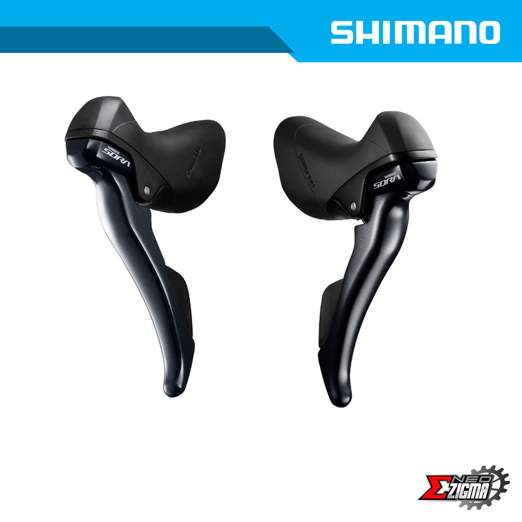 Shifter Lever Road SHIMANO Sora ST-R3000 2x9-Spd w/ OT & BC Front/Rear Ind. Pack ESTR3000DPA